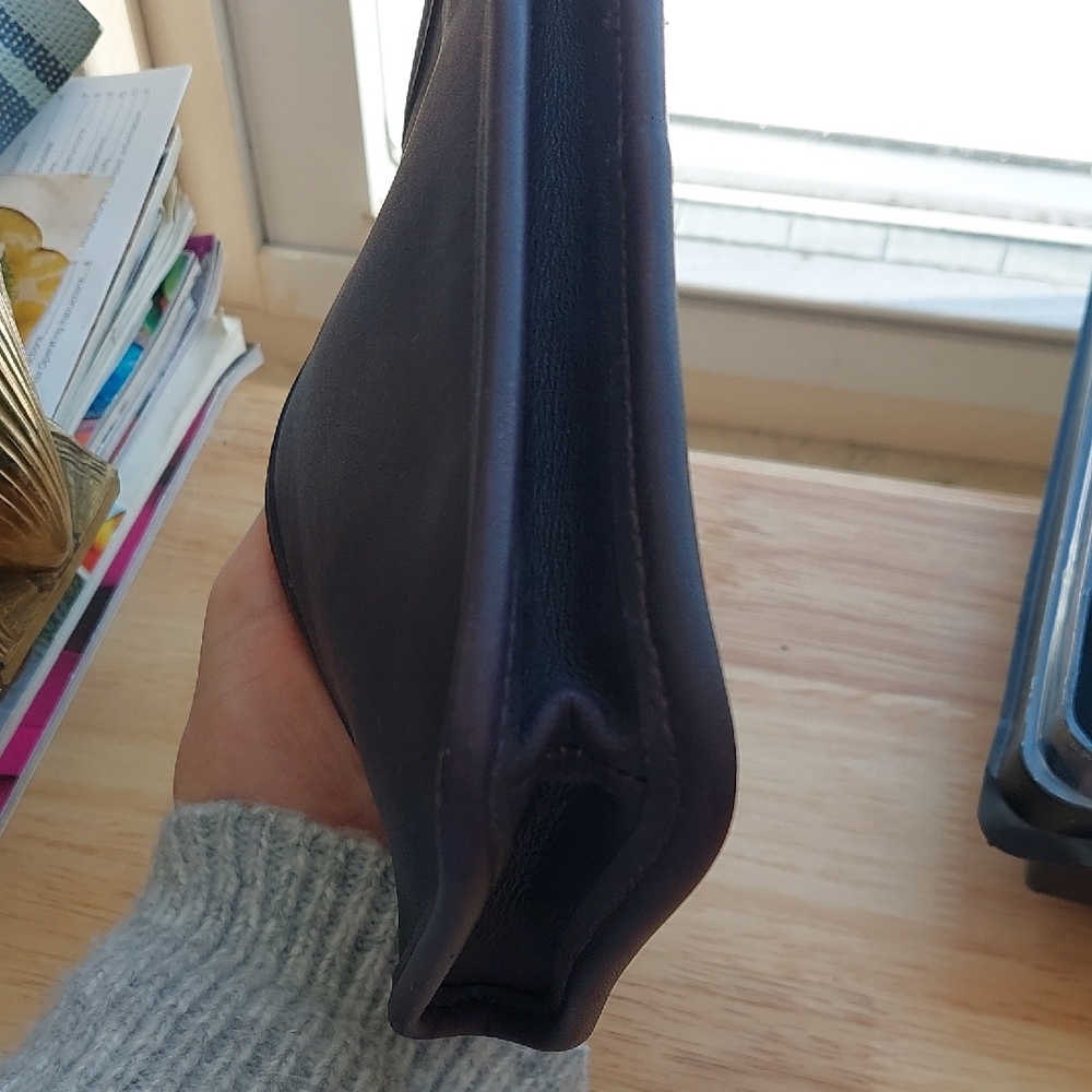 Coach Dark Purple Leather Wristlet - Picture 4 of 4